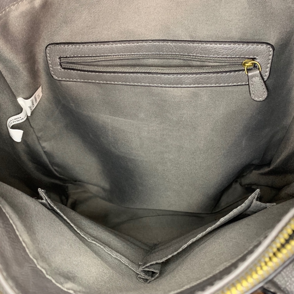 Gray Purse Workbag Multi Compartments - image 6